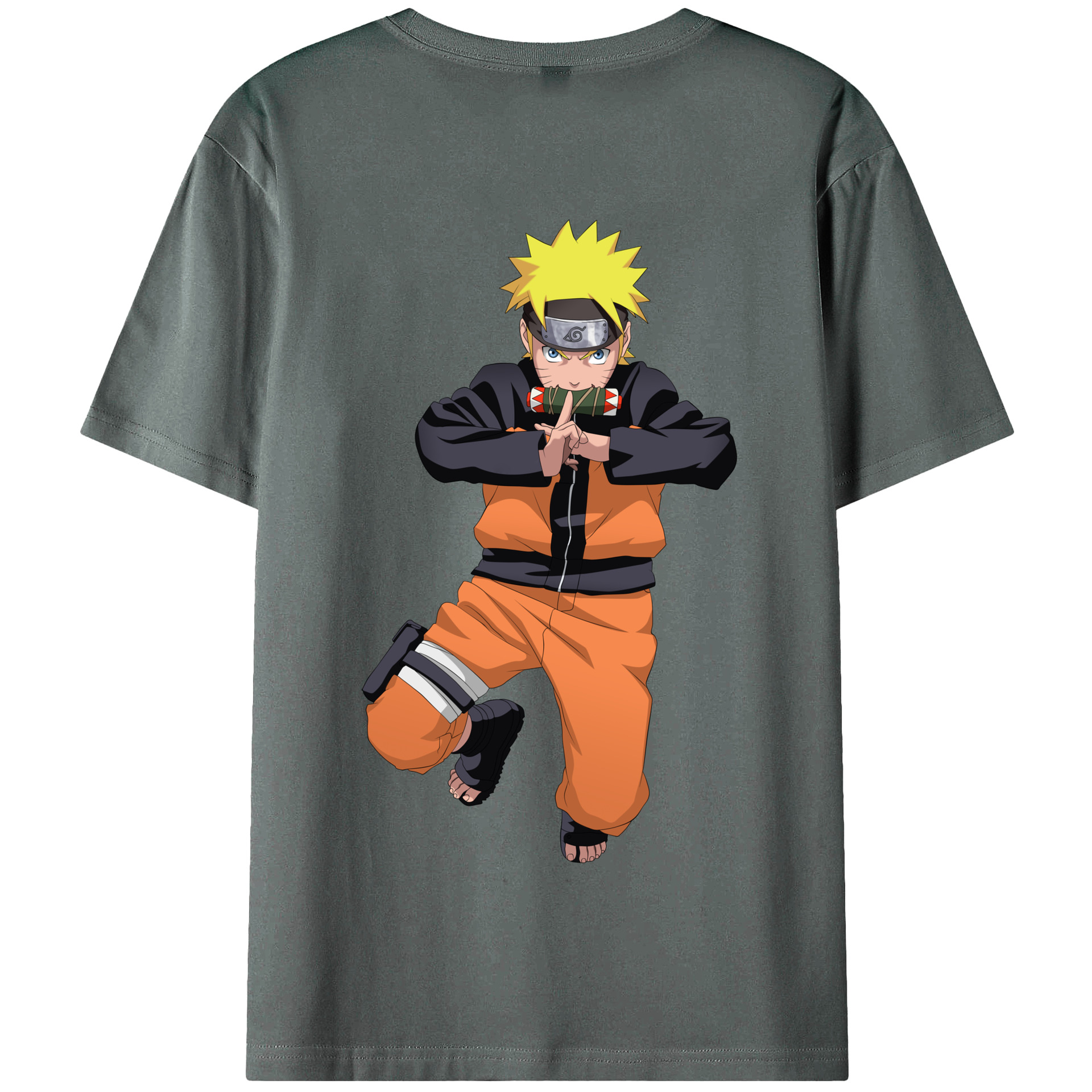 （画像用） NARUTO -ナルト- うずまき ナルト Uzumaki Naruto 綿100％半袖Tシャツ（背面プリント）